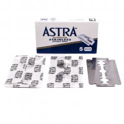 Astra (Blue) Superior Stainless Dubbeleggade Rakblad 50-pack