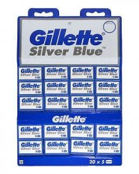 Gillette Silver Blue Dubbeleggade Rakblad 100-pack