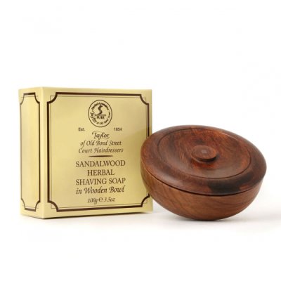 Taylor of Old Bond Street Shaving Soap Sandalwood i träskål 100g