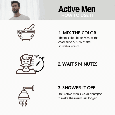 Active Men Hårfärg och Skäggfärg - Svart 