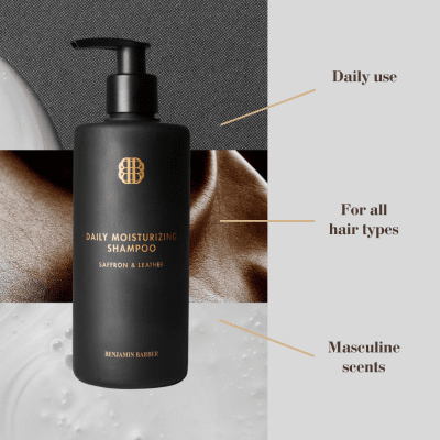 Benjamin Barber Daily Moisturizing Shampoo Saffron & Leather 300ml