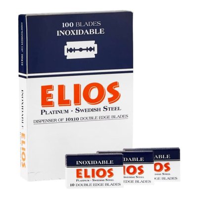 ELIOS Platinum Stainless Steel Dubbeleggade Rakblad 100-pack