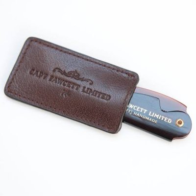 Captain Fawcett Leather Case for Folding Pocket Moustache Comb
