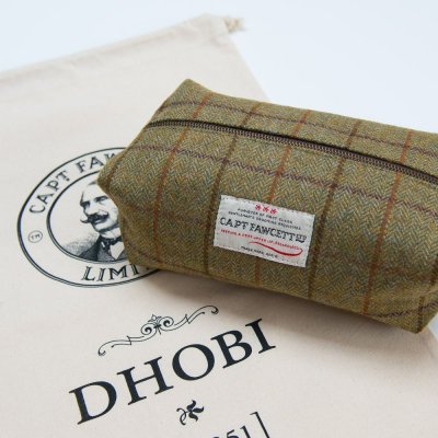 Captain Fawcett Tweed Wash Bag Necessär