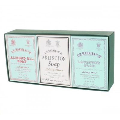 D.R. Harris Bath Soap Trio Almond Oil, Arlington and Lavender 3 x 150g