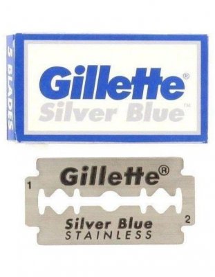 Gillette Silver Blue Dubbeleggade Rakblad 5-pack
