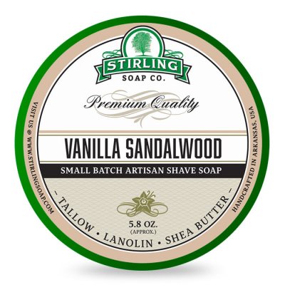 Stirling Soap Company Shaving Soap Vanilla Sandalwood 172ml