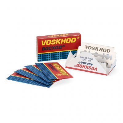 Voskhod Teflon Coated Dubbeleggade Rakblad 50-pack