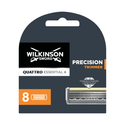 Wilkinson Sword Quattro Essential 4 Precision Trimmer - 8 rakblad